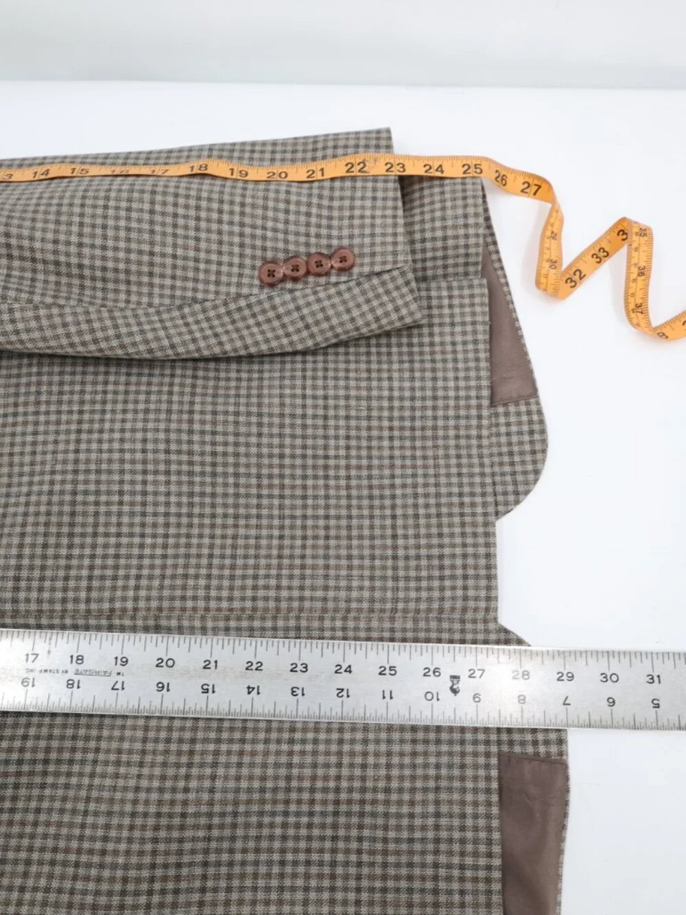 Lauren Ralph Lauren Sport Coat Mens 42S Check Wool Silk Linen Unstructured plaid